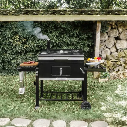 Barbecue À Charbon Patton C2 Charcoal Chef Xl - Noir - 160x60x130cm (1)