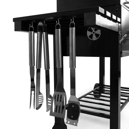 Barbecue À Charbon Patton C2 Charcoal Chef Xl - Noir - 160x60x130cm (4)
