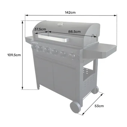 Barbecue Au Gaz Happy Garden Izalco 6 Brûleurs 15kw (2)