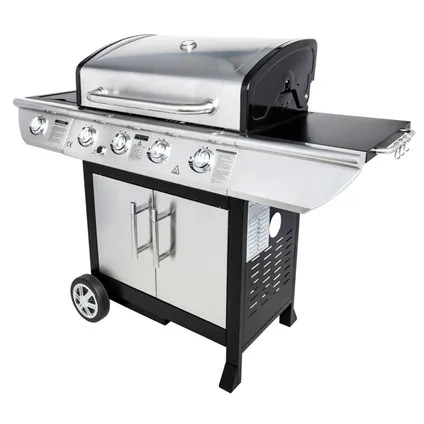 Barbecue Au Gaz Somagic Brisbane 4 Brûleurs 14kw + Plaque De Cuisson